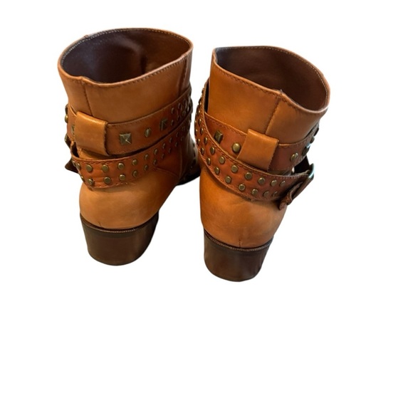 Aldo Studded Tan Ankle Boots made in Brazil size 41 /10.5 - Picture 3 of 5